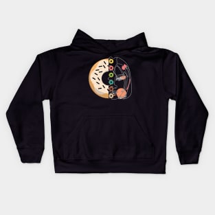 Check Out My Six Pack Donuts Lover Half Human Half Doughnut Kids Hoodie